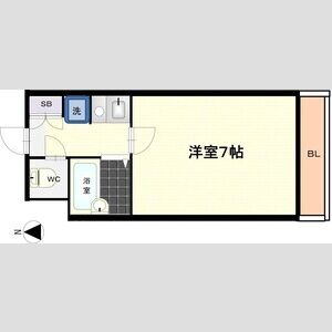 1K 間取り図