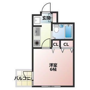 1K 間取り図