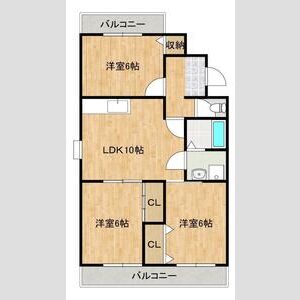 3LDK 間取り図