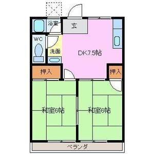2DK 間取り図