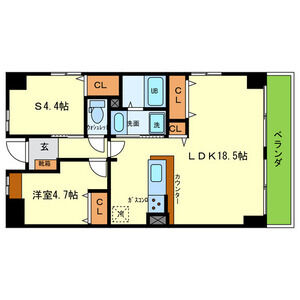 1LDK 間取り図