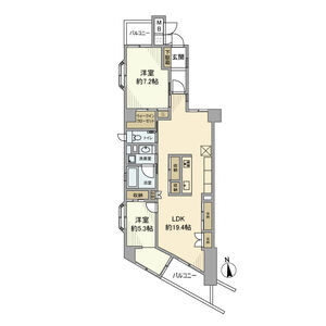 2LDK 間取り図