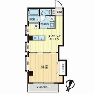 1DK 間取り図