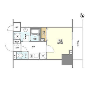 1K 間取り図