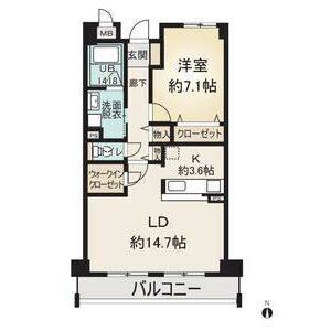 1LDK 間取り図