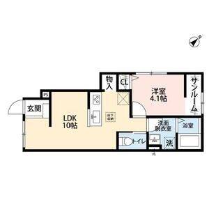 1LDK 間取り図