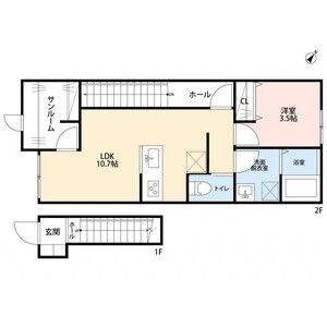 1LDK 間取り図