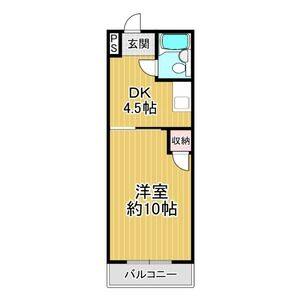 1DK 間取り図