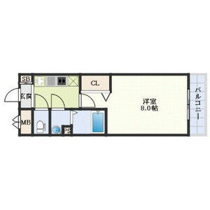 1K 間取り図