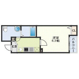 1K 間取り図
