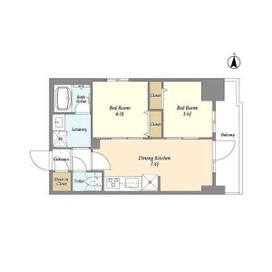 2DK 間取り図