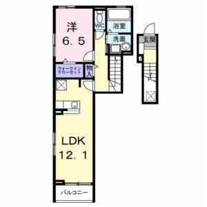 1LDK 間取り図