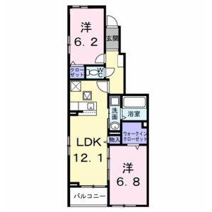 2LDK 間取り図