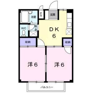 2DK 間取り図