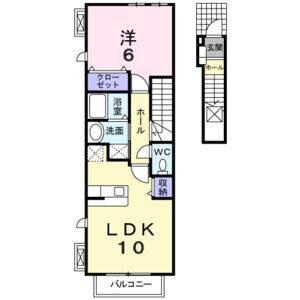 1LDK 間取り図