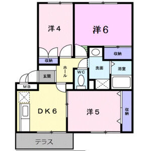 3DK 間取り図