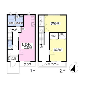 2LDK 間取り図