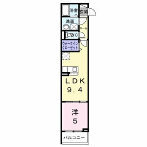 1LDK 間取り図
