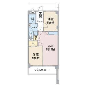 2LDK 間取り図