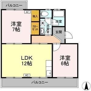 2LDK 間取り図
