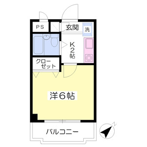 1K 間取り図