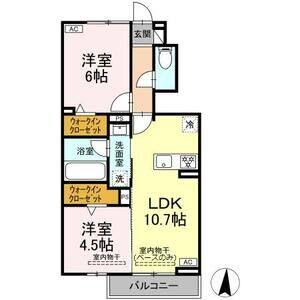 2LDK 間取り図