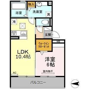 1LDK 間取り図