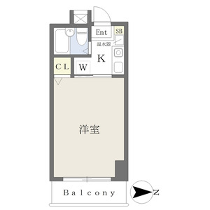 1K 間取り図