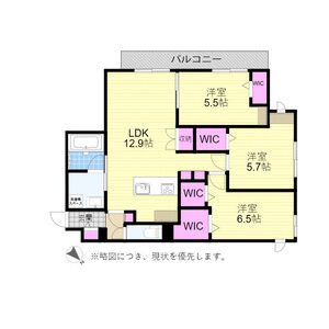 3LDK 間取り図