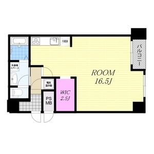 1R 間取り図