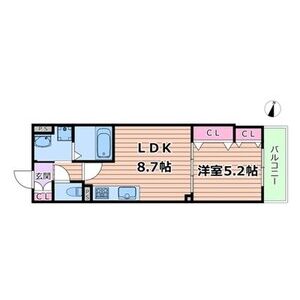 1LDK 間取り図