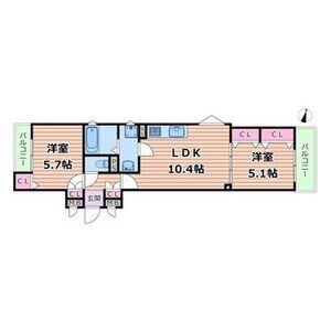 2LDK 間取り図