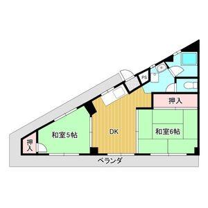 2DK 間取り図