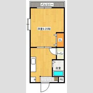 1DK 間取り図
