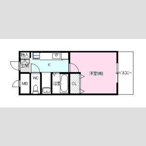 1K 間取り図