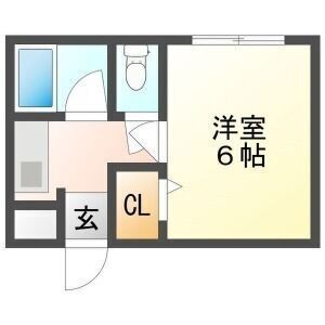 1K 間取り図