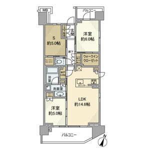 2LDK 間取り図