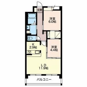 2LDK 間取り図