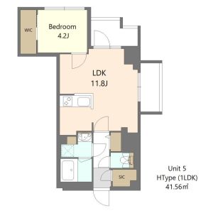 1LDK 間取り図
