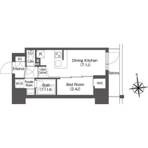 1DK 間取り図