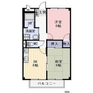 2DK 間取り図