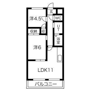 2LDK 間取り図