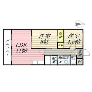 2LDK 間取り図