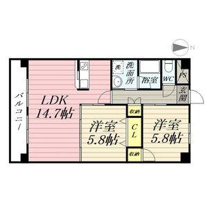 2LDK 間取り図