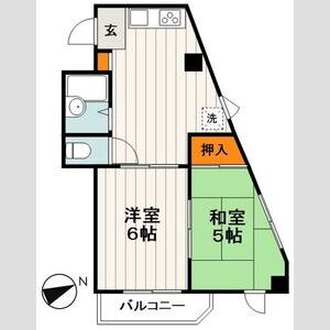 2DK 間取り図