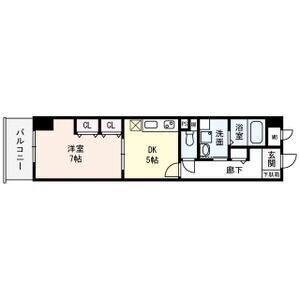 1DK 間取り図