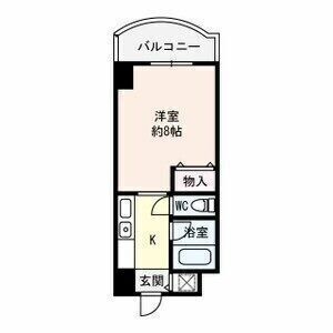 1K 間取り図
