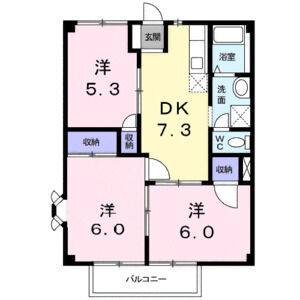 3DK 間取り図