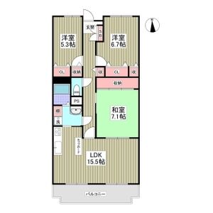 3LDK 間取り図