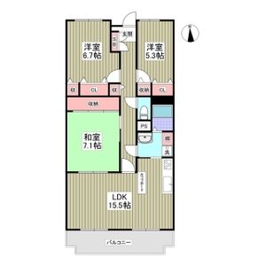 3LDK 間取り図